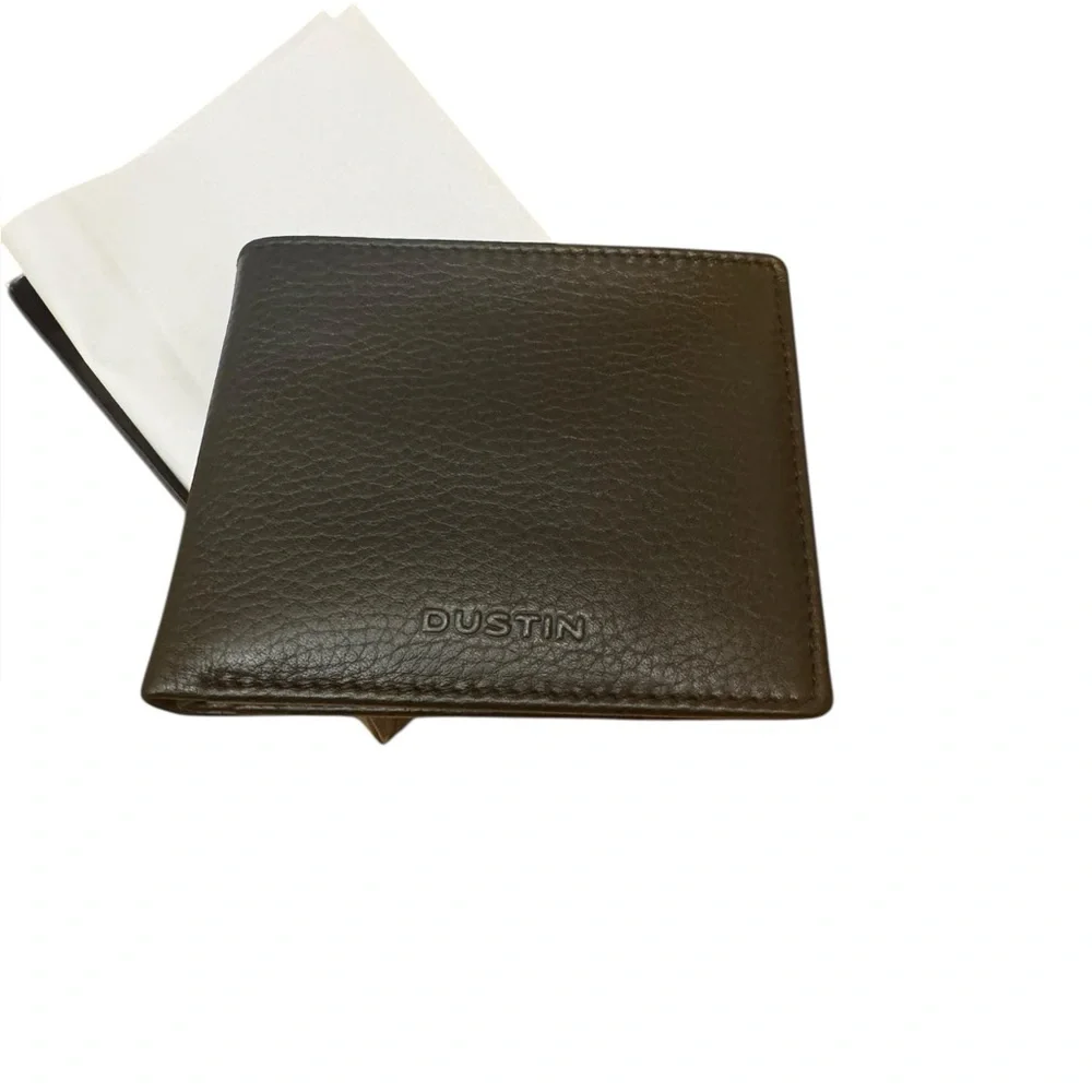 Dustin black leather men’s wallet. Made in Italy. NIB